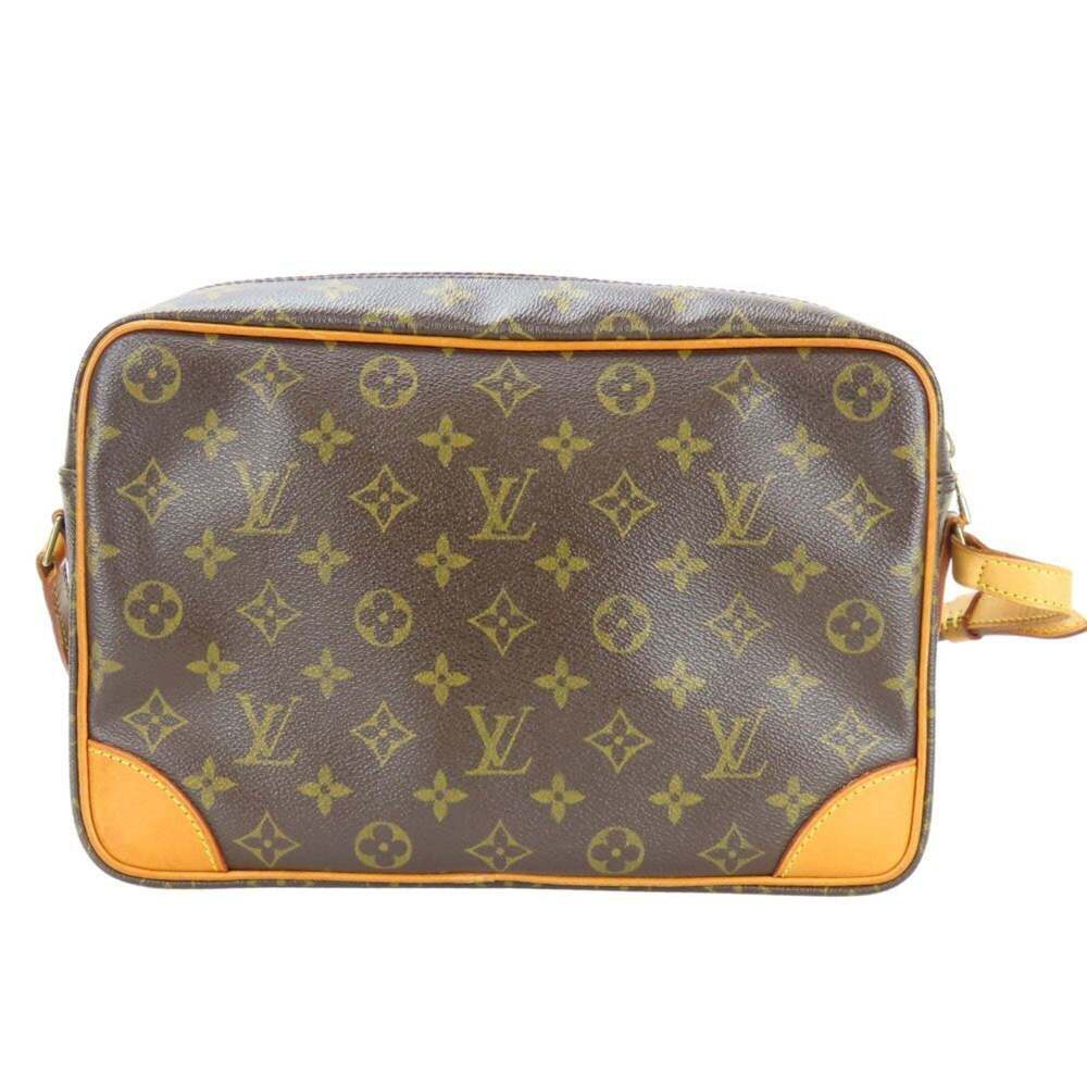LOUIS VUITTON Authentic Brown Monogram Leather Shoulder Bag - Picture 3 of 11